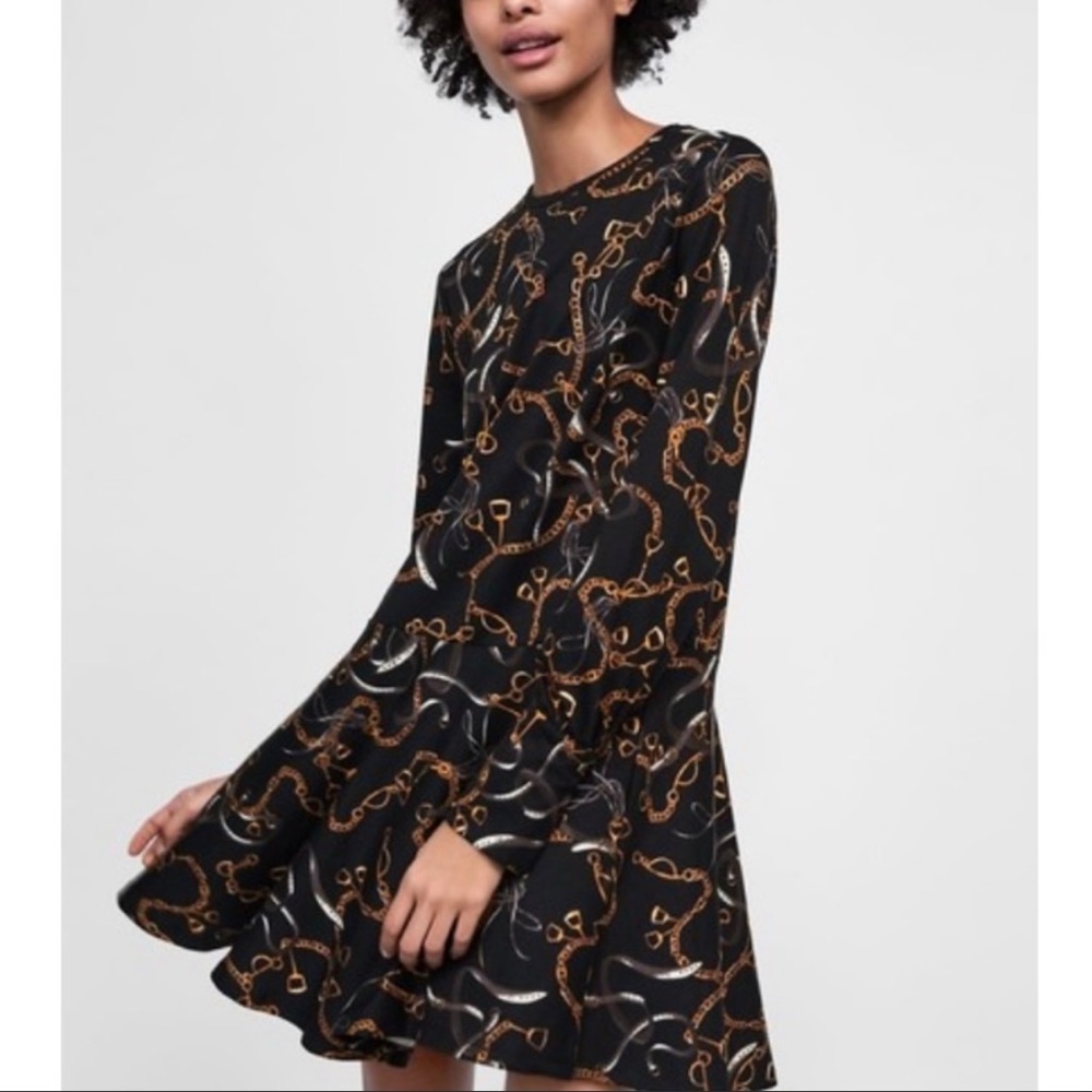ZARA black chain dress
